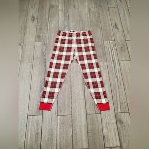 Hanna Andersson adult unisex 100% organic cotton red plaid knit pajama pants XXL
